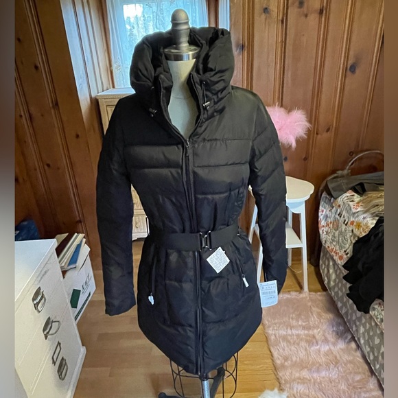 NWT Zara Puffer Coat with Belt - Picture 1 of 5